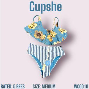 2 Piece Hawaiian Floral Swimsuit*Bathing Suit*Cupshe*New With Tag*Size Medium*